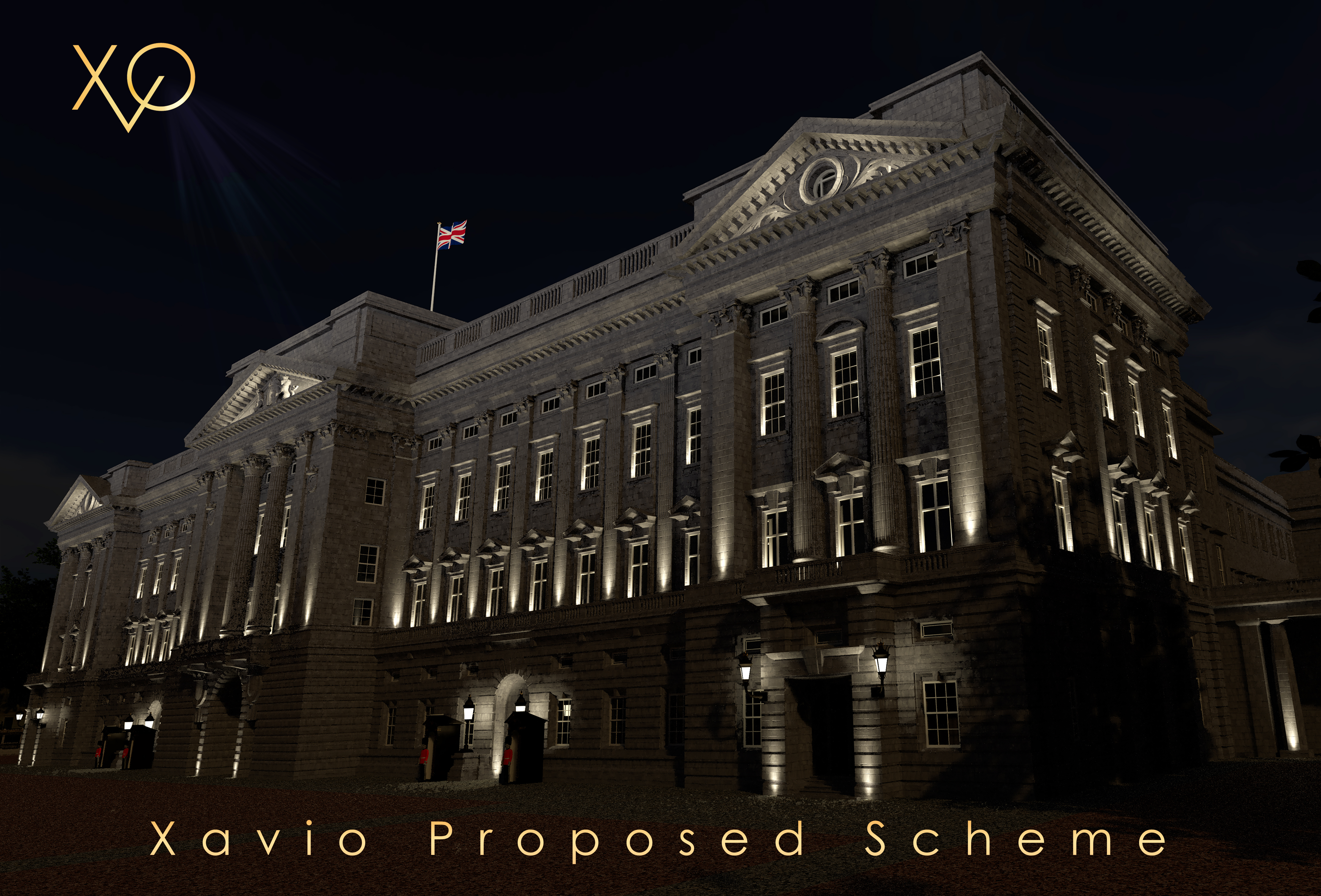 Buckingham Palace Facade Lighting